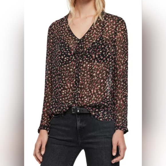All Saints ELIANA Ditz Floral Top - Picture 2 of 10